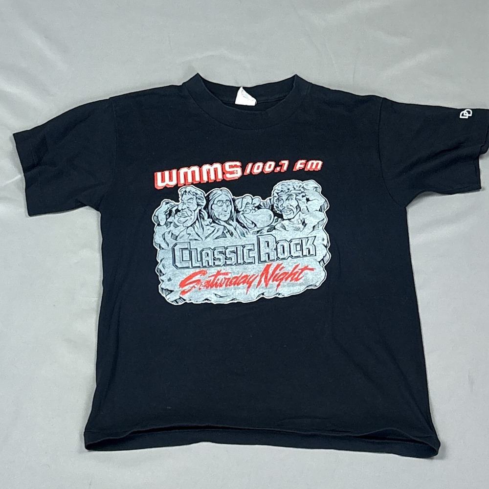 Vintage 80s WMMS Rushmore Medium Graphic T-Shirt Cleveland 100.7